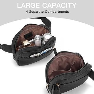 Riñonera piel sintética color negro.