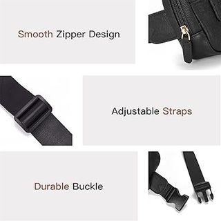 Riñonera piel sintética color negro.