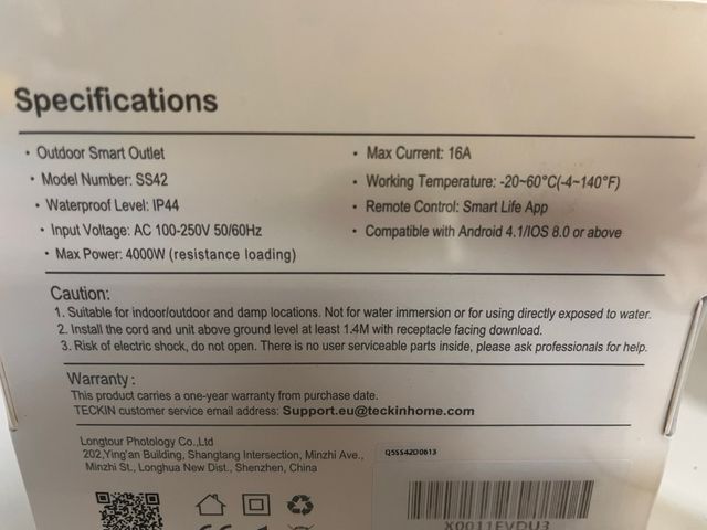 Enchufe inteligente exterior