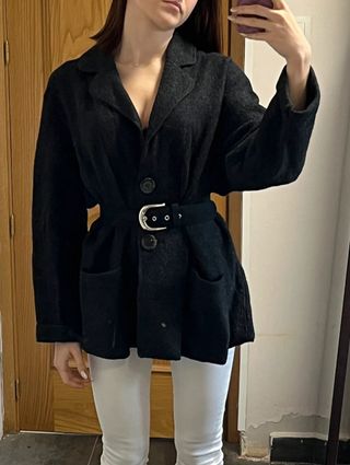 Abrigo de paño oversize 100% lana