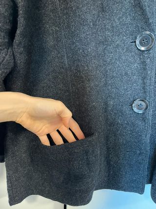 Abrigo de paño oversize 100% lana