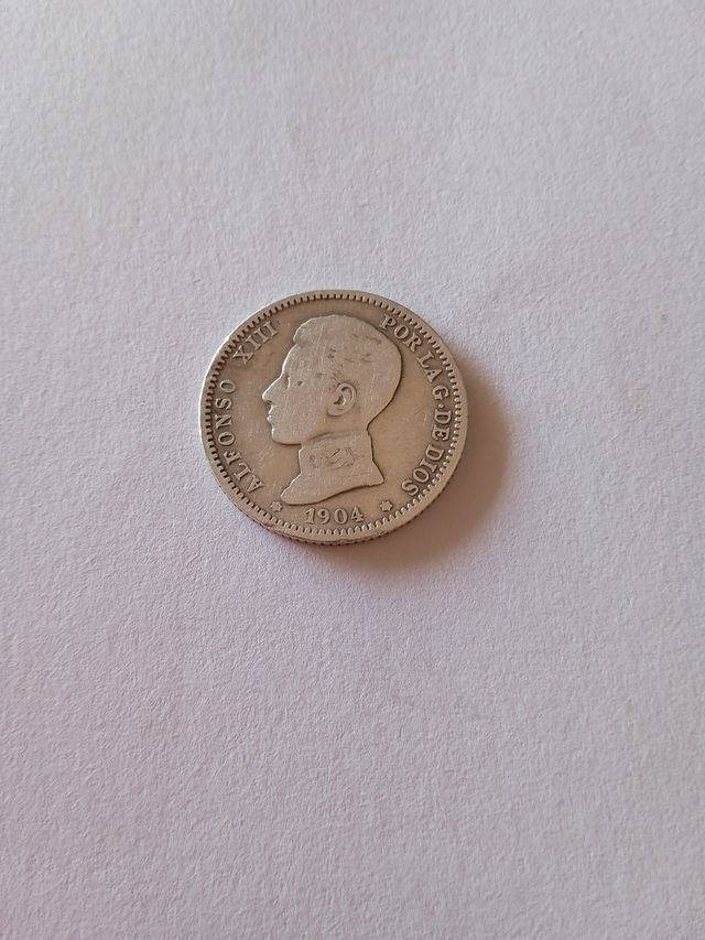 Alfonso XIII 1904-19++peseta de plata 