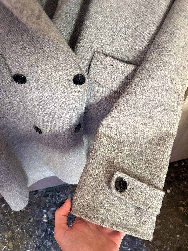 Abrigo gris Zara Mujer