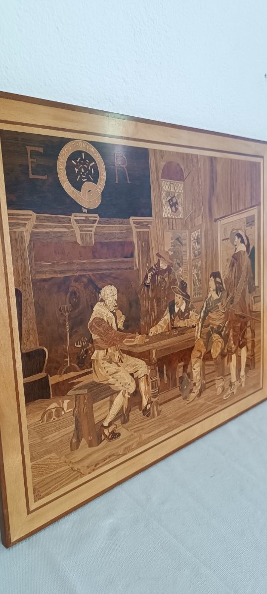 Cuadro de marquetería de madera