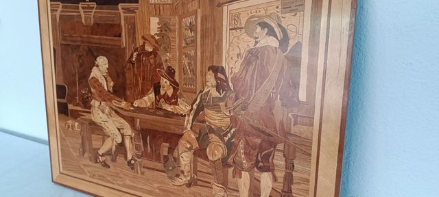 Cuadro de marquetería de madera