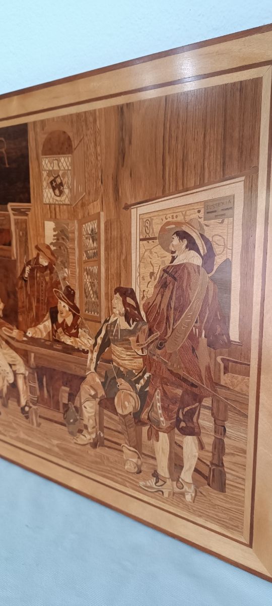 Cuadro de marquetería de madera