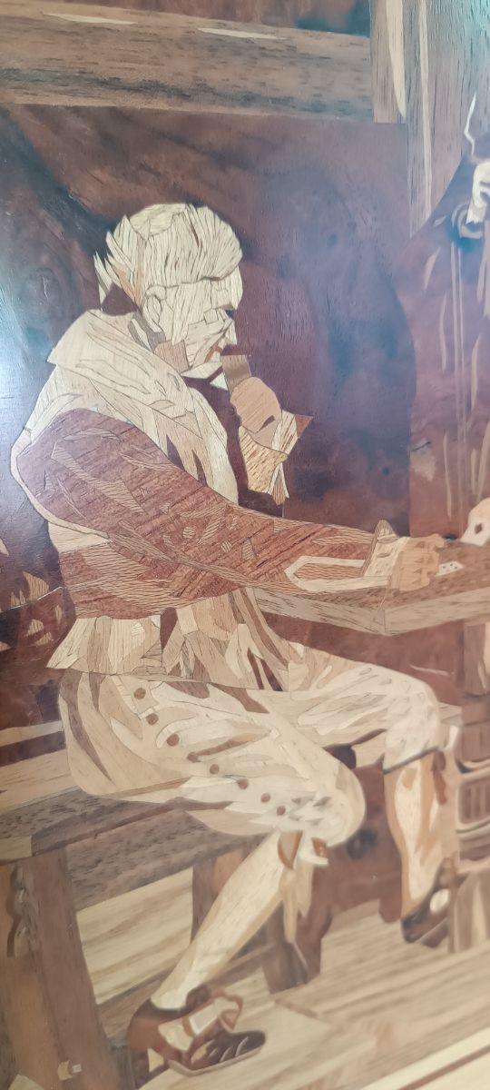Cuadro de marquetería de madera