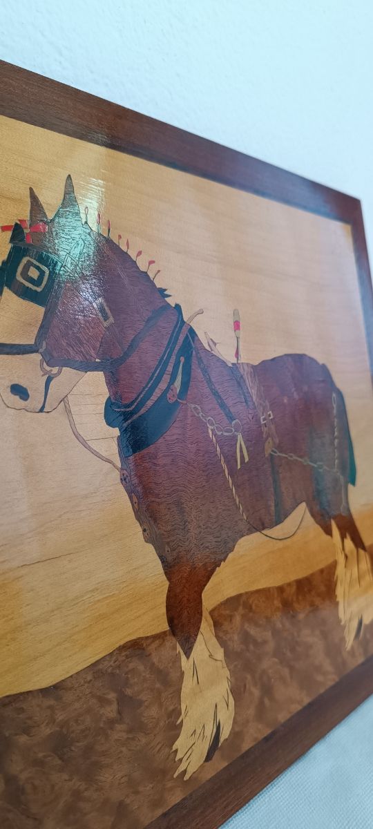 Cuadro de marquetería de madera