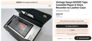 Riproduzione di cassette a nastro Sanyo M1000 vintage