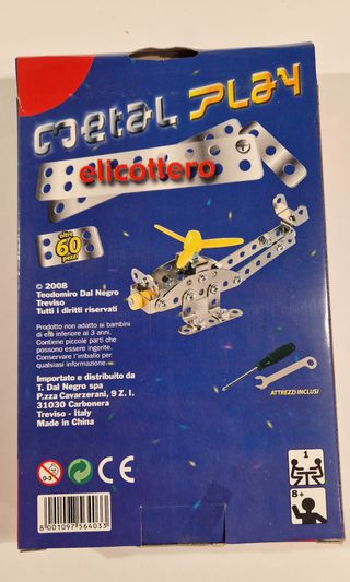 Elicottero giocattolo da costruire in metallo