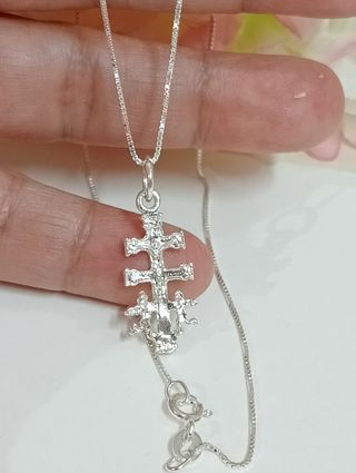 Plata de ley Cruz de Caravaca cadena