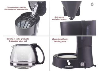 Cafetera Americana BEPER BC.060, 6 Tazas