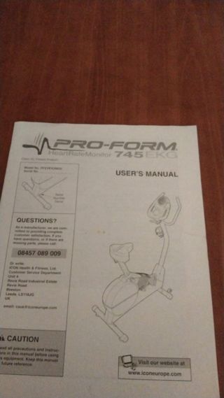bicicleta estática proform 745EKG