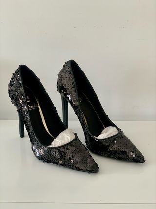 zapatos estiletto lentejuelas la strada