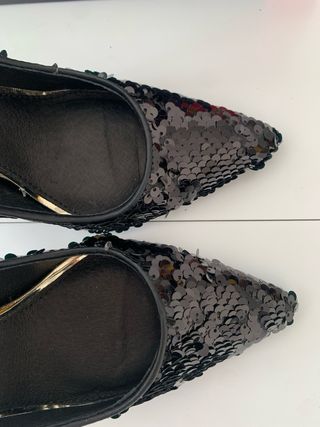 zapatos estiletto lentejuelas la strada