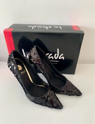 zapatos estiletto lentejuelas la strada