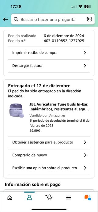 Cascos JBL Tune Buds