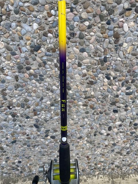 CAÑA DE PESCAR 5 + CARRETE - PESCA DE ALTURA-CURRI