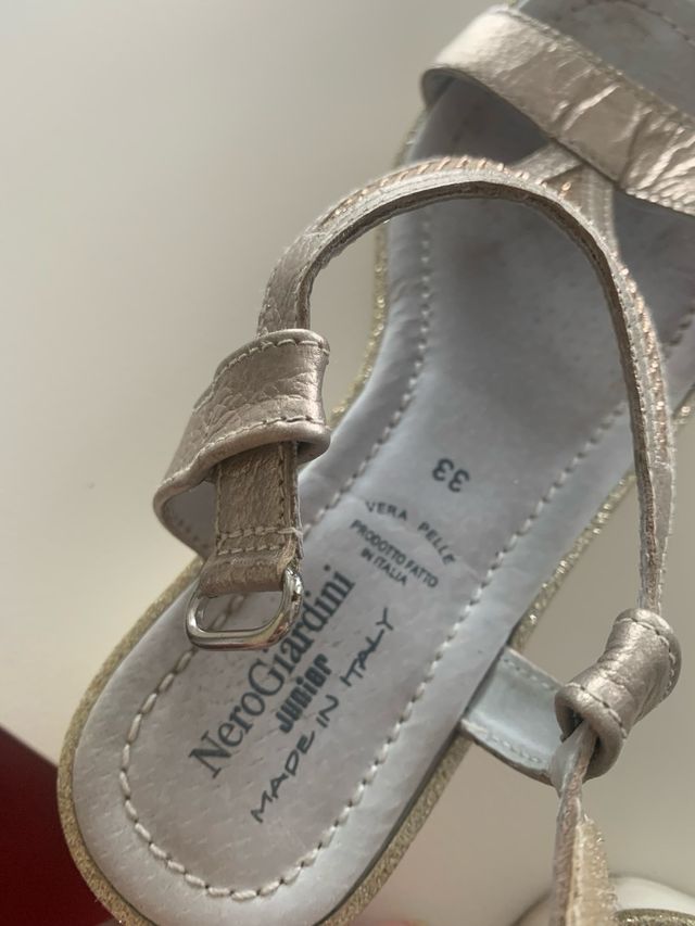 Sandali NeroGiardini color oro n 33