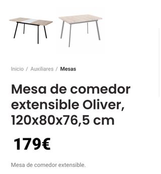 Mesa comedor extensible