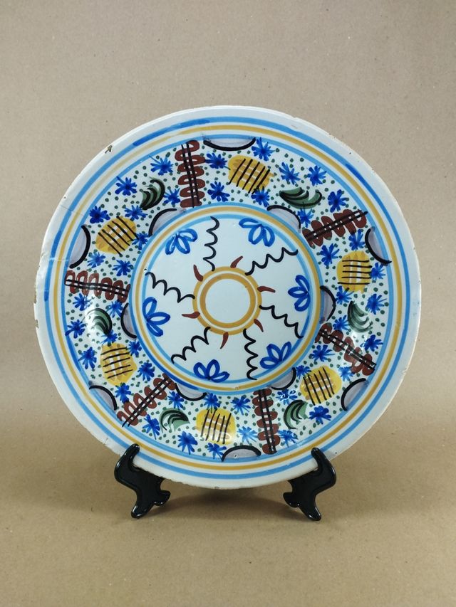 Plato cerámica levantina Manises S.XIX