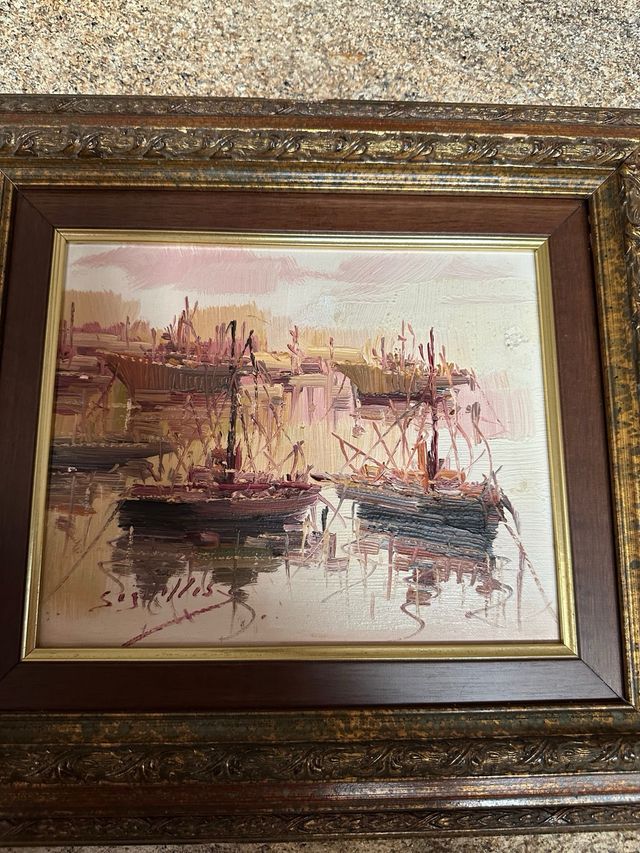 Oleo sobre lienzo marina de Segrelles