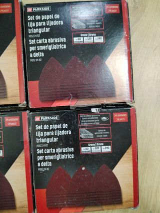 CINCO SET PAPEL LIJA LIJADORA TRIANGULAR