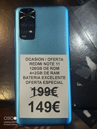 Xiaomi Redmi NOTE 11 128GB 6GB RAM - Como nuevo
