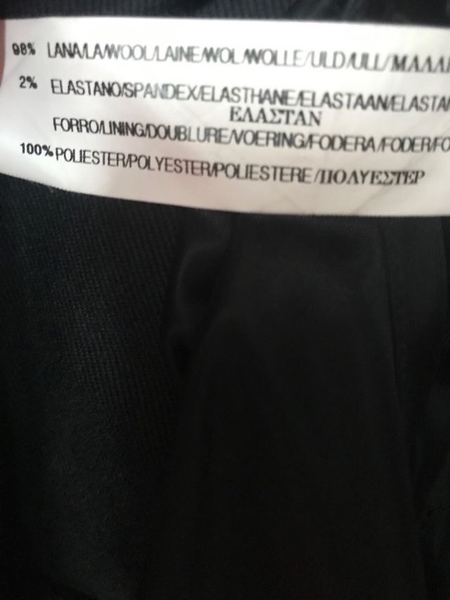 Falda negra de tubo Massimo Dutti T44