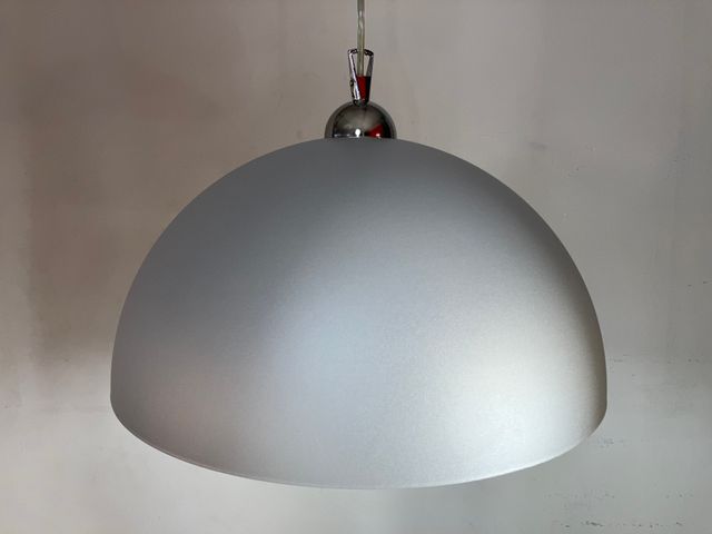 Lampadario cupola metallo grigio