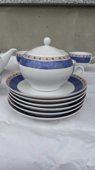 Set Tè Danube 14pz Fine Porcellana Come Nuovo