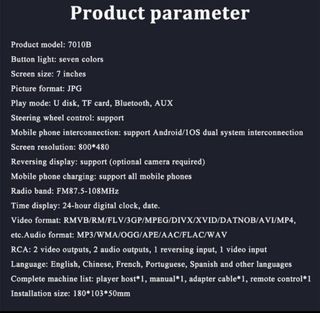 Autoradio 7 pollici 2 Din HD