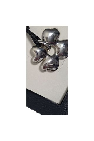Molecole collana quadrifoglio e brillante Argento