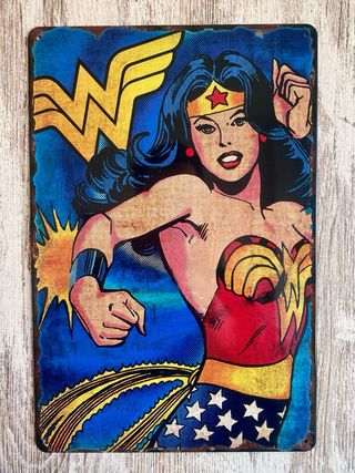 Cartel metal decoración wonder woman