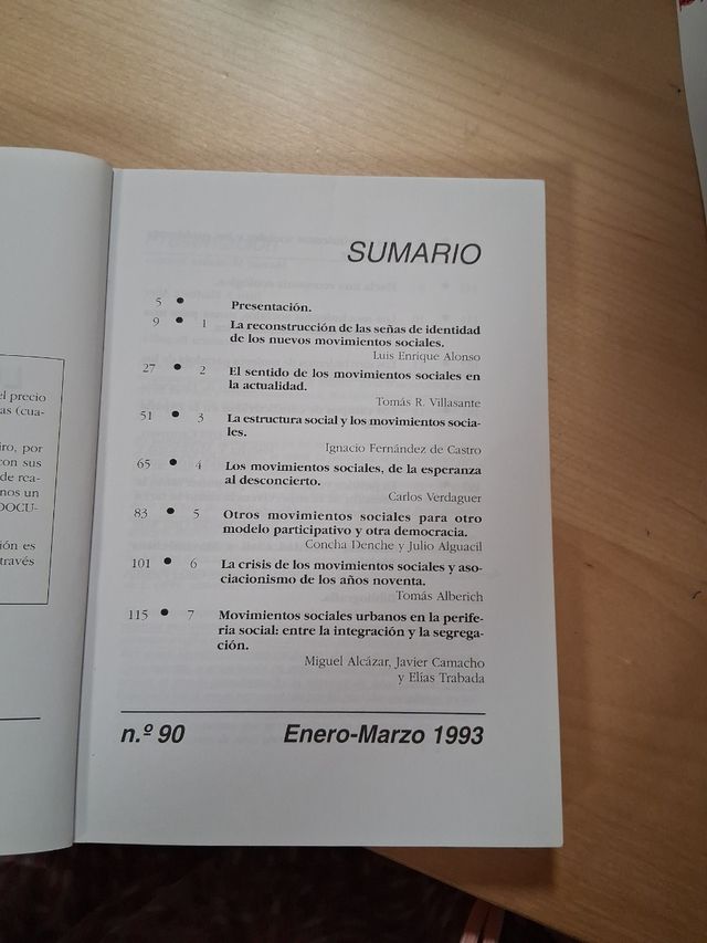 Documentación social. Movimientos sociales