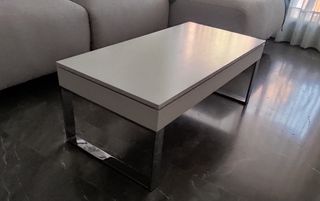 Mesa centro blanca abatible