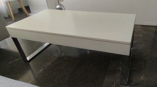 Mesa centro blanca abatible