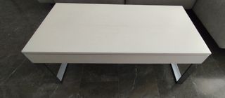 Mesa centro blanca abatible