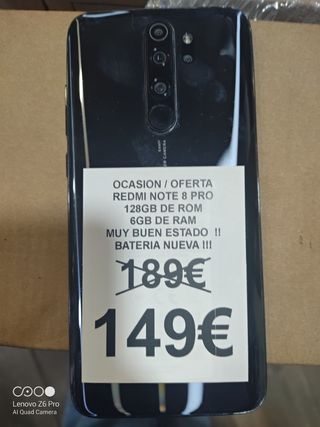 Xiaomi Redmi NOTE 8 PRO 128GB 6GB RAM - Como nuevo