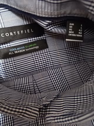 Camisa gris cuadros talla L