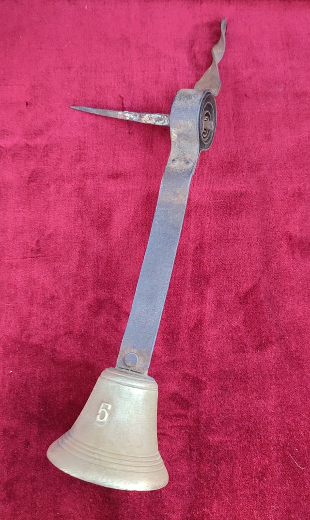 Campana campanella bronzo porta portone fine '800