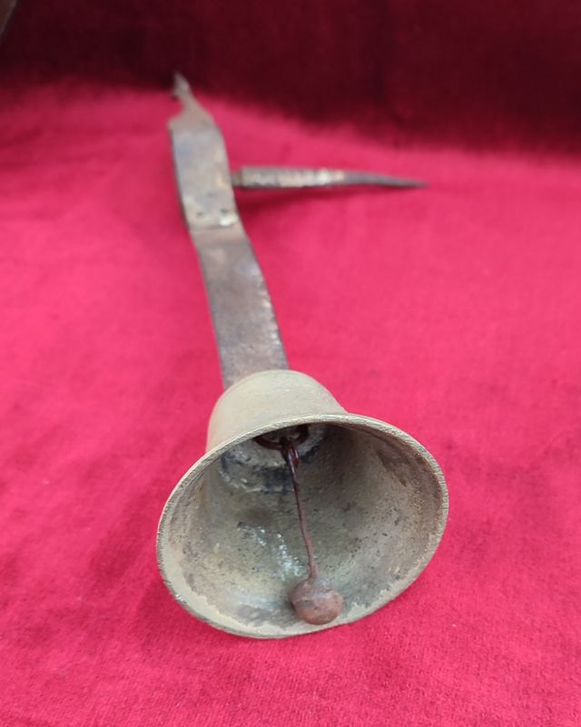 Campana campanella bronzo porta portone fine '800