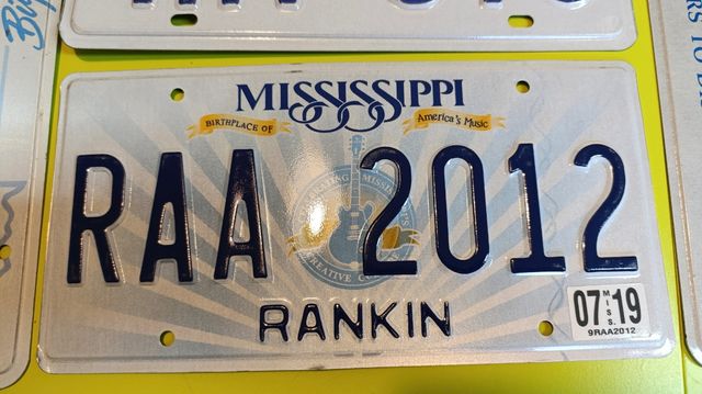 Placas matricula americana usadas con relieve