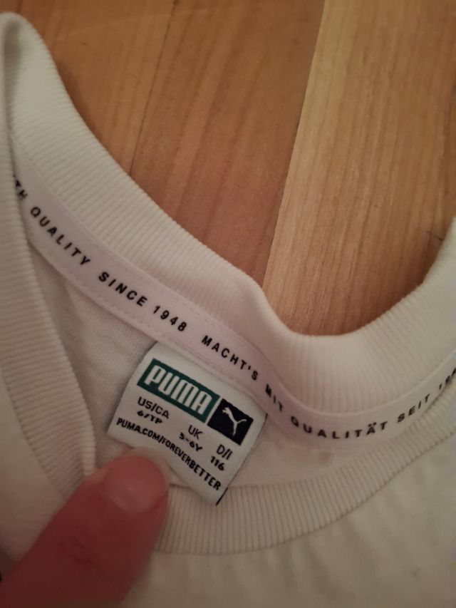 Puma maglia maniche corte bimba 5-6 anni