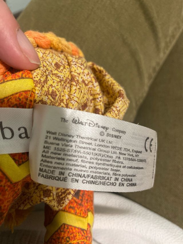 Peluche de Simba original del musical del Rey León