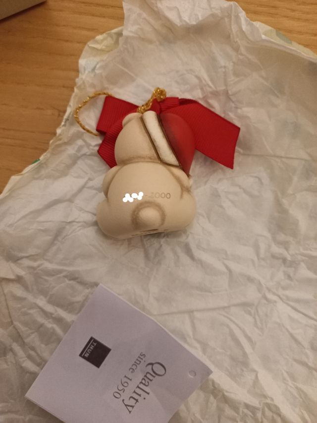 Teddy con olive Thun addobbo per albero di Natale.