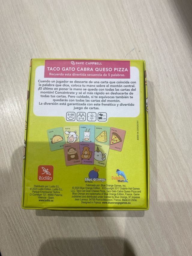 Juego Taco Gato Cabra Queso Pizza