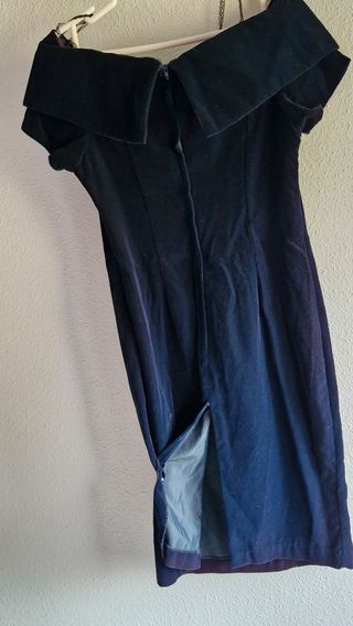 Vestido de fiesta azul fucsia 