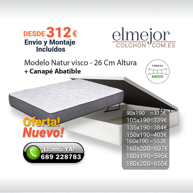 Colchones/Canapé P/Pisos de Alquiler Inmobiliaria