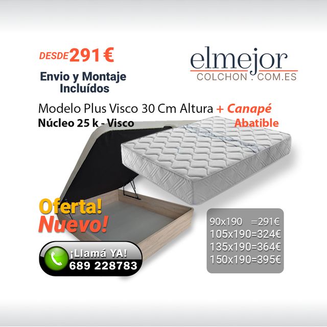 Colchones/Canapé P/Pisos de Alquiler Inmobiliaria